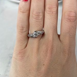 Sterling Silver Cubic Zirconia Ring - Size 7